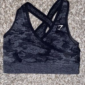 Gymshark Black Camo Bra